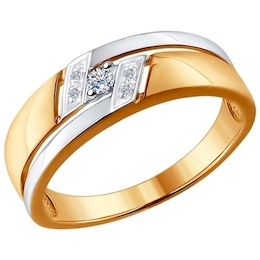 Кольцо из золота с бриллиантами 1011527