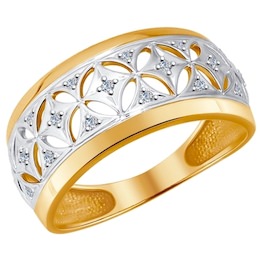 Кольцо из золота с бриллиантами 1011537