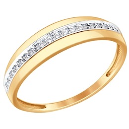Кольцо из золота с бриллиантами 1011549