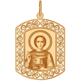Иконка из золота с лазерной обработкой 103594