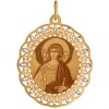 Иконка из золота с алмазной гранью и лазерной обработкой 103668