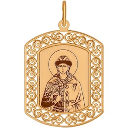 Иконка из золота с лазерной обработкой 103858