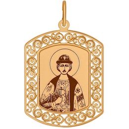 Иконка из золота с лазерной обработкой 103864