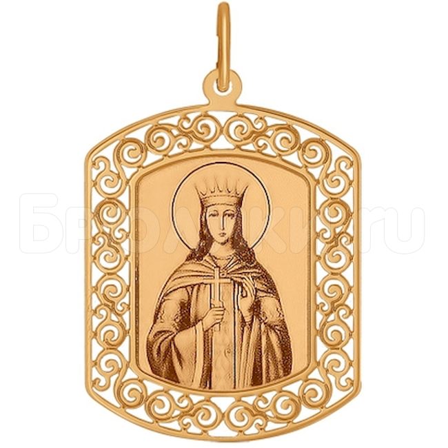 Золотая иконка «Святая великомученица Екатерина» 103891