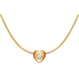 Кулон «Сердце» с бриллиантом 1070024