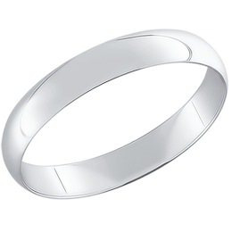 Классическое обручальное кольцо из белого золота 110062