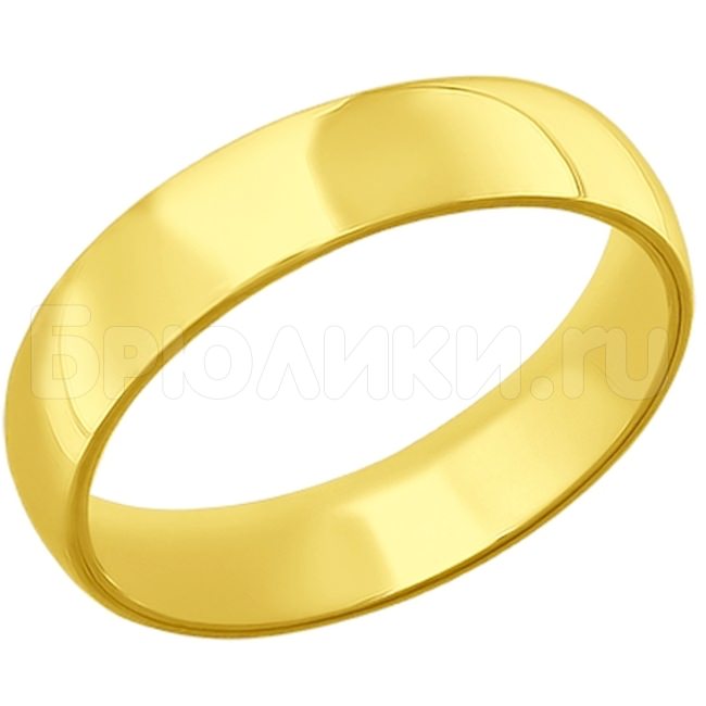 Обручальное кольцо из жёлтого золота 110135