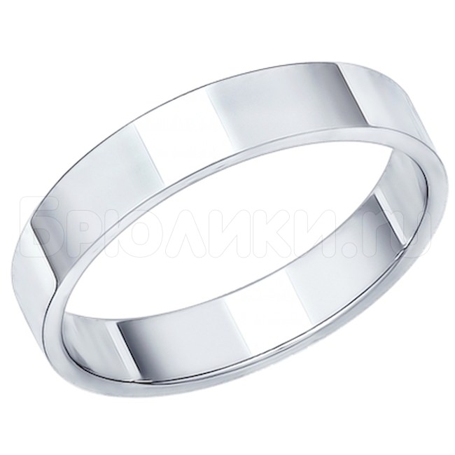 Обручальное кольцо из белого золота 110195