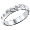 Обручальное кольцо из белого золота с бриллиантами 1110063