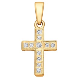 Крест из золота с бриллиантами 1120004