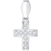 Крест из белого золота с бриллиантами 1120014