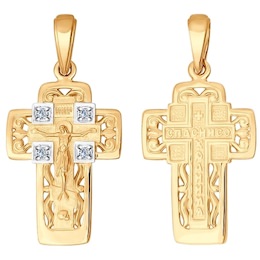 Крест из золота с бриллиантами 1120064