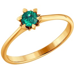 Кольцо из золота с изумрудом 3010250