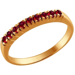 Кольцо из золота с рубинами 4010012
