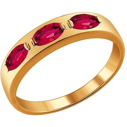 Кольцо из золота с рубинами 4010024