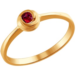 Кольцо из золота с рубином 4010464
