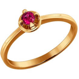 Кольцо из золота с рубином 4010479