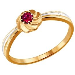 Кольцо из золота с рубином 4010609