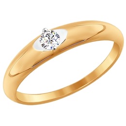 Помолвочное кольцо из золота со Swarovski Zirconia 81010210