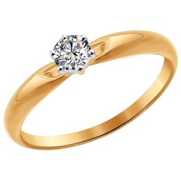 Помолвочное кольцо из золота со Swarovski Zirconia 81010214