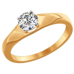 Помолвочное кольцо из золота со Swarovski Zirconia 81010216