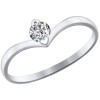 Помолвочное кольцо из белого золота со Swarovski Zirconia 81010224