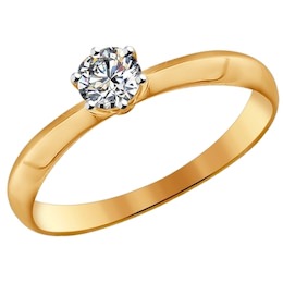 Помолвочное кольцо из золота со Swarovski Zirconia 81010225