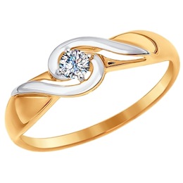 Кольцо из золота со Swarovski Zirconia 81010228