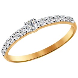Помолвочное кольцо из золота со Swarovski Zirconia 81010230