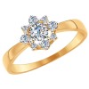 Помолвочное кольцо из золота со Swarovski Zirconia 81010231