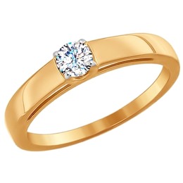 Помолвочное кольцо из золота со Swarovski Zirconia 81010242