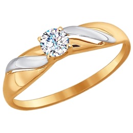 Кольцо из золота со Swarovski Zirconia 81010249