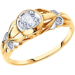 Кольцо из золота со Swarovski Zirconia 81010258