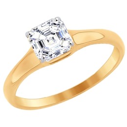 Помолвочное кольцо из золота с swarovski zirconia 81010270