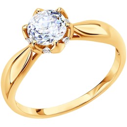 Помолвочное кольцо из золота со Swarovski Zirconia 81010272