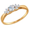 Помолвочное кольцо из золота со Swarovski Zirconia 81010274