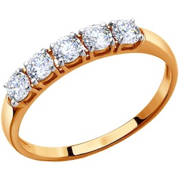 Кольцо из золота со Swarovski Zirconia 81010281