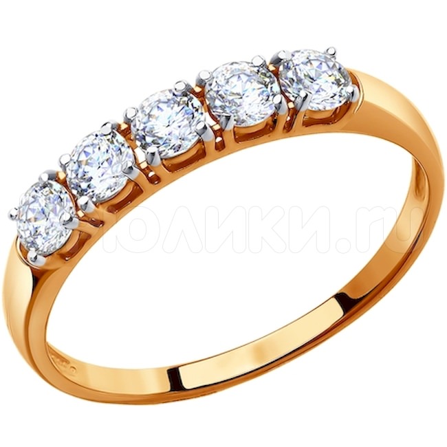 Кольцо из золота со Swarovski Zirconia 81010281