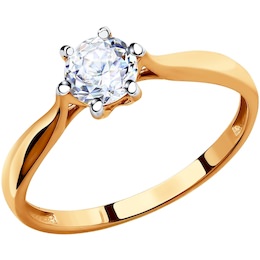 Кольцо из золота со Swarovski Zirconia 81010285