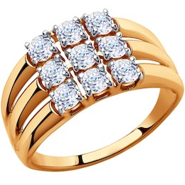 Кольцо из золота со Swarovski Zirconia 81010289