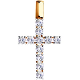 Крест из золота со Swarovski Zirconia 81030072