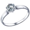 Помолвочное кольцо из серебра с фианитом 89010001