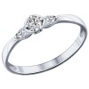 Помолвочное кольцо из серебра с фианитами 89010027