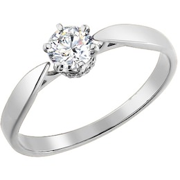 Красивое кольцо с бриллиантом 9010013