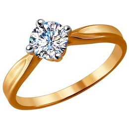 Помолвочное кольцо из золота с бриллиантом 9010033