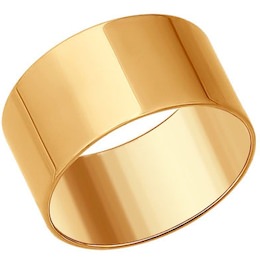 Широкое обручальное кольцо из позолоченного серебра 93010378