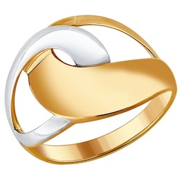 Кольцо из золочёного серебра 93010563