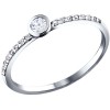 Помолвочное кольцо из серебра с фианитами 94010629
