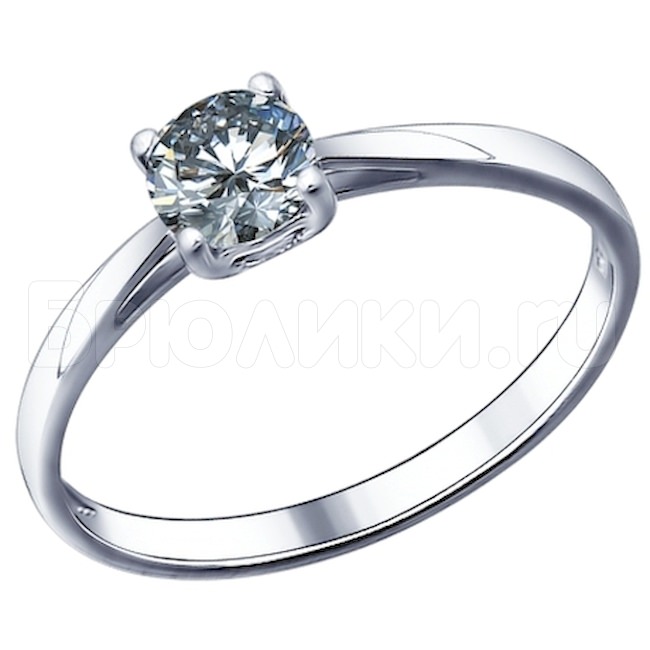 Помолвочное кольцо из серебра с фианитом 94011490
