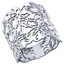 Кольцо из серебра с алмазной гранью 94011541